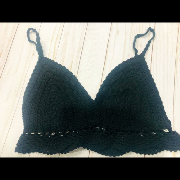 Brandy Melville Tammie Crochet Bralette Honeypunch - Picture 4 of 10